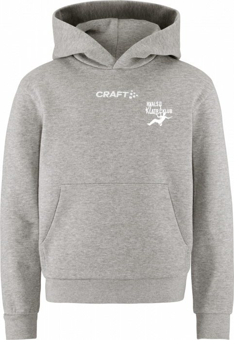 Craft - Hvalsø Klatreklub Hoodie Kids - Grå Melange DK