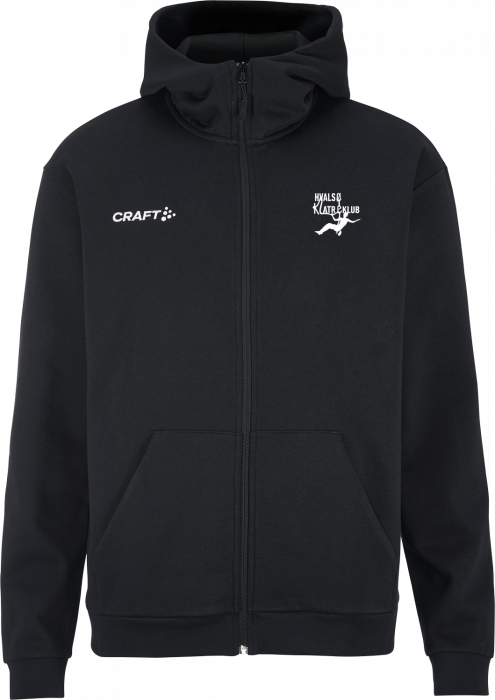 Craft - Hvalsø Klatreklub Hoodie W. Zip Men - Negro