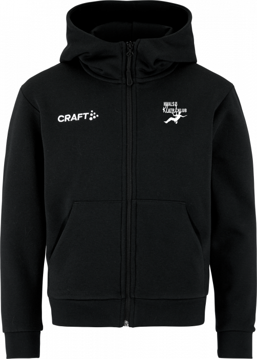 Craft - Hvalsø Klatreklub Hoodie W. Zip Kids - Czarny